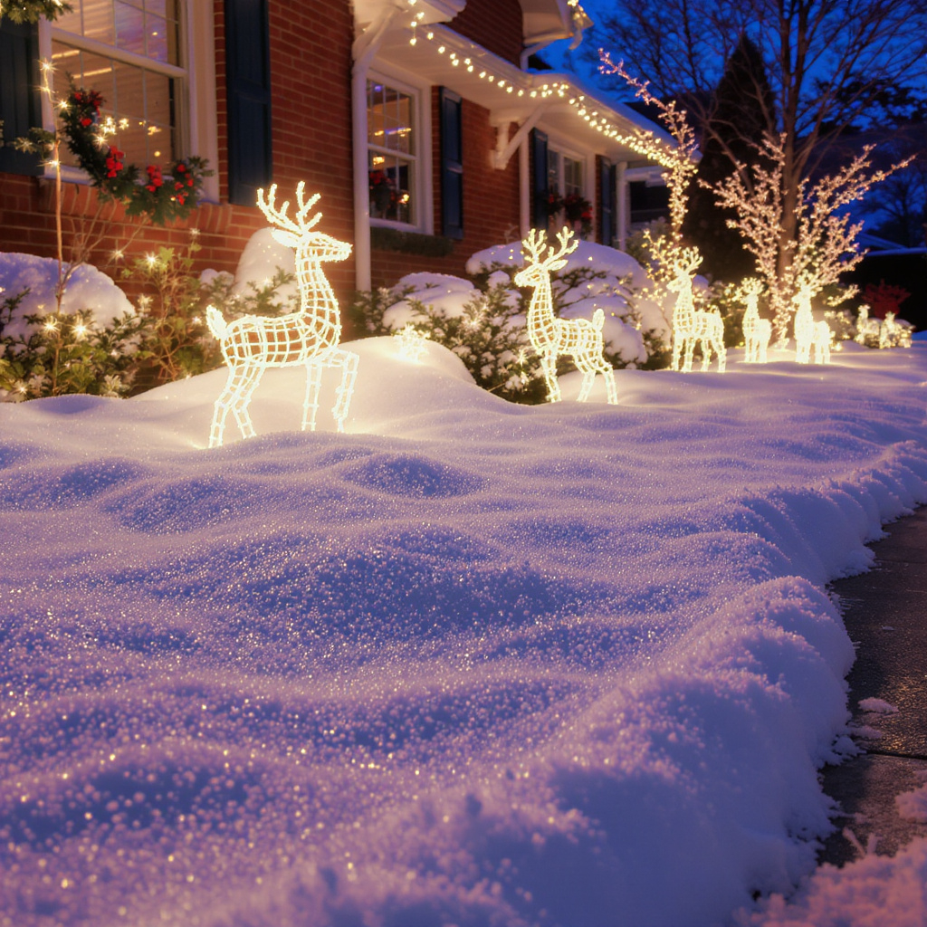 Winter wonderland garden install